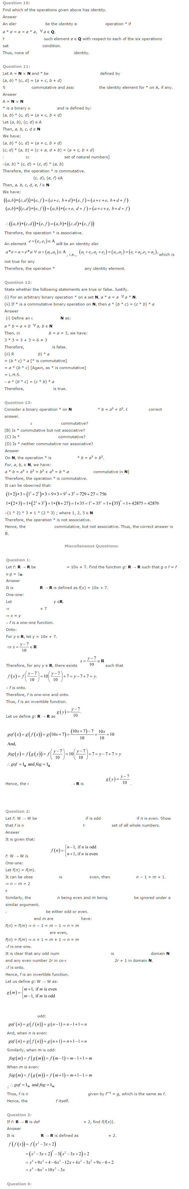 Relations and Functions Diagram 10