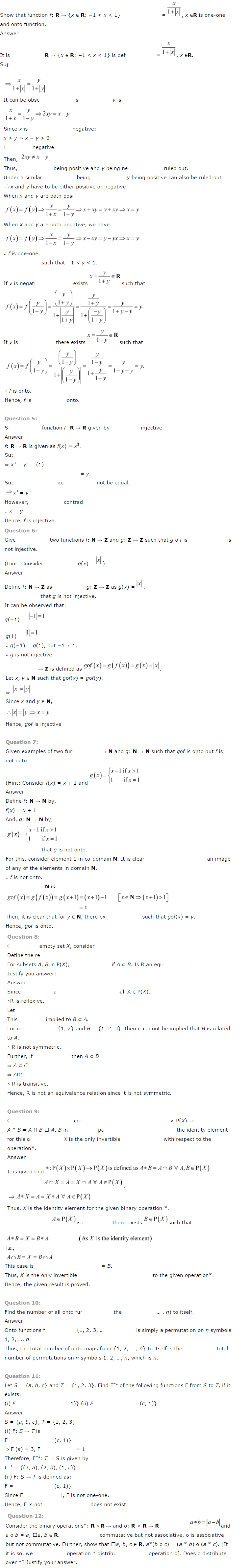 Relations and Functions Diagram 11