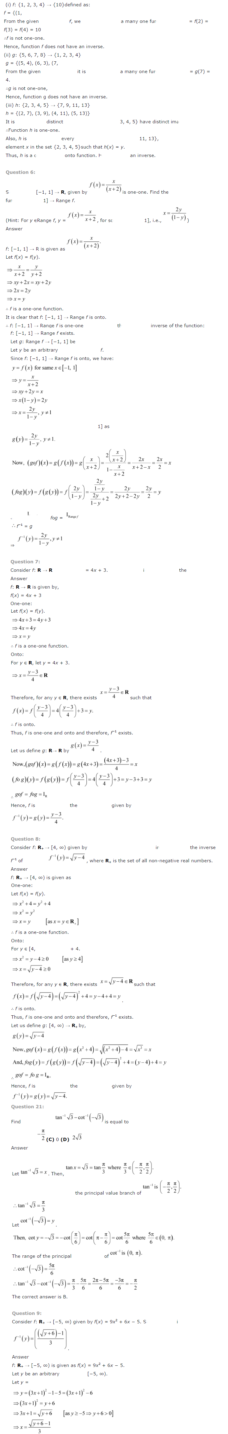 Relations and Functions Diagram 6