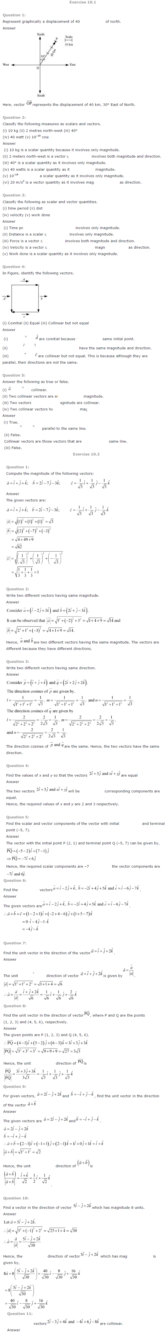 Vector Algebra Diagram 1