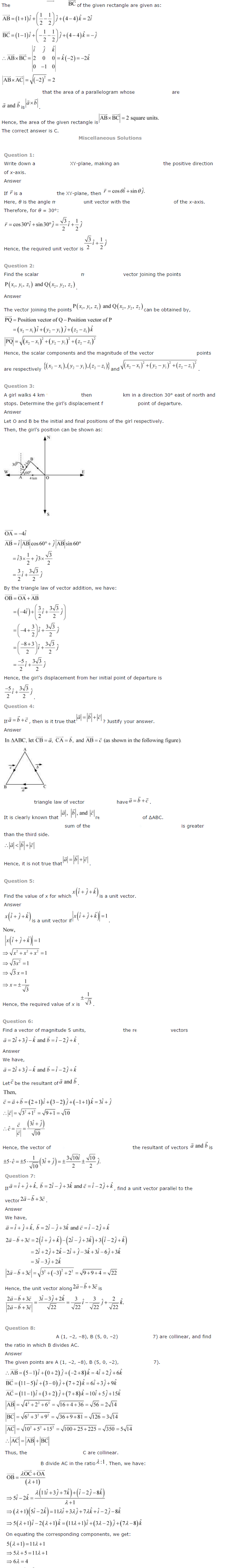 Vector Algebra Diagram 6