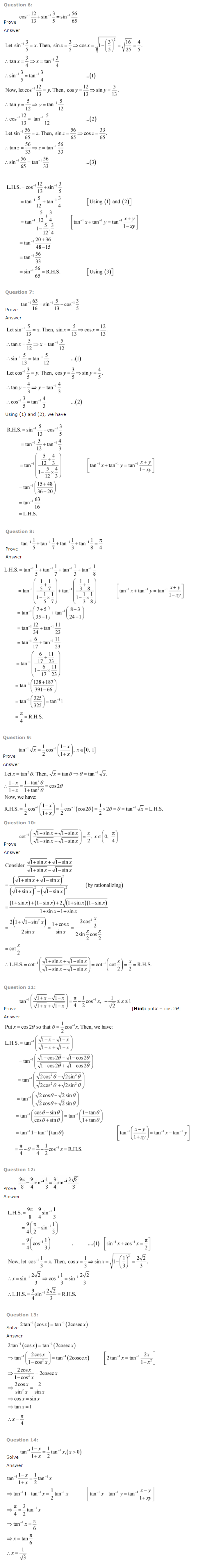 Inverse Trigonometric Functions Diagram 5