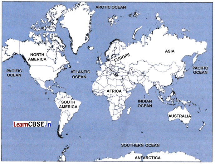 Oceans and Continents Class 6 Diagram 6
