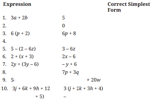 Expressions using Letter Numbers Diagram 14