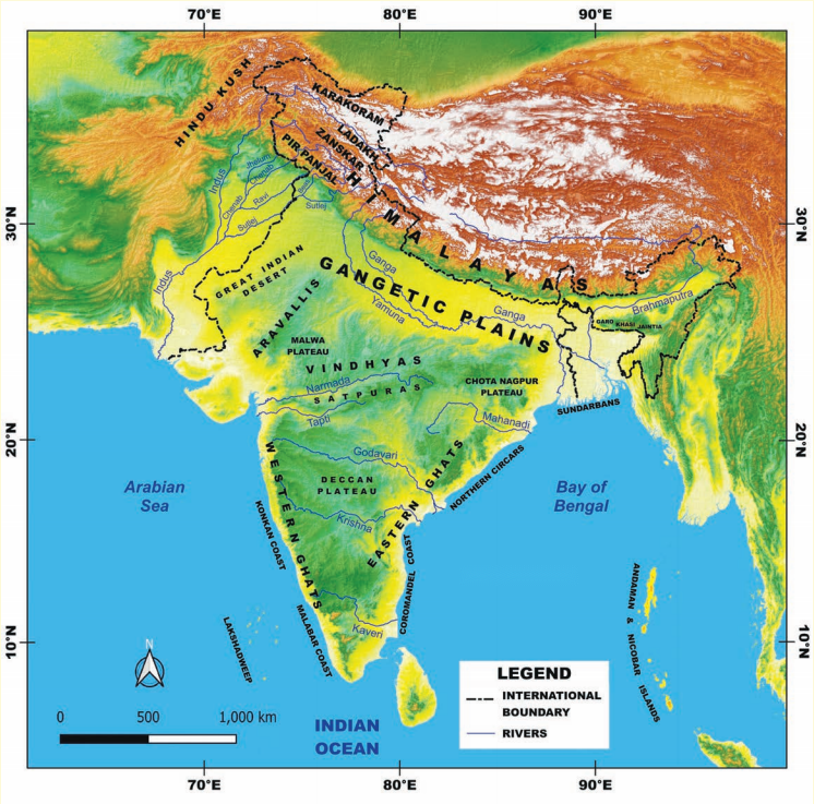 Geographical Diversity of India Class 7 Diagram 1
