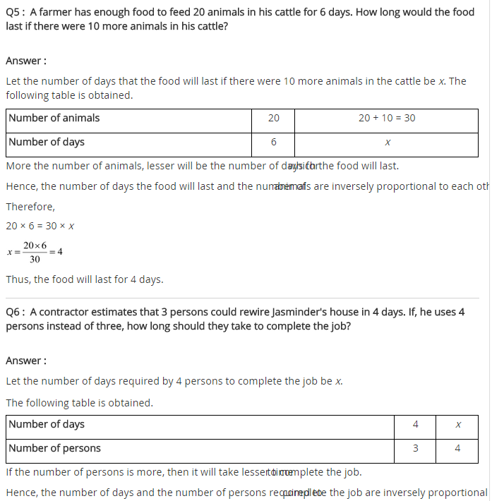 Direct and Inverse Proportions Diagram 10