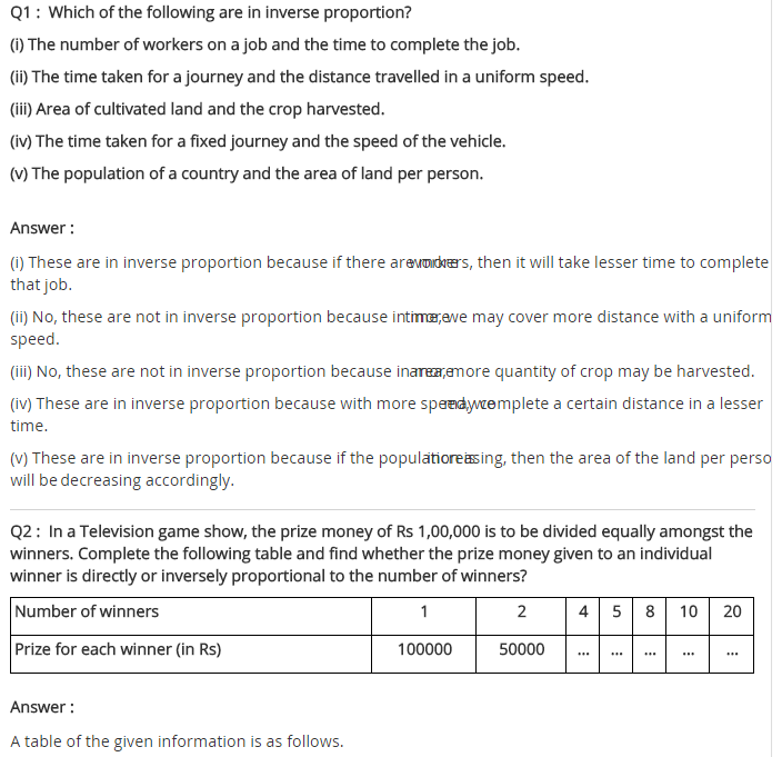 Direct and Inverse Proportions Diagram 6