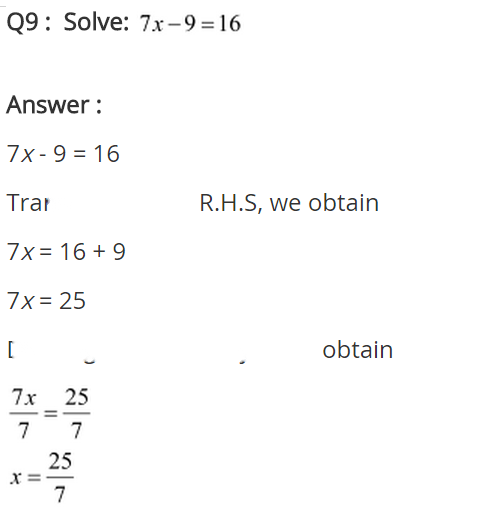 Linear Equations in One Variable Diagram 12