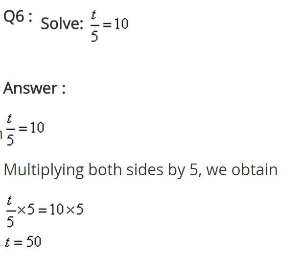 Linear Equations in One Variable Diagram 9